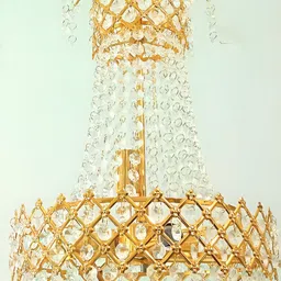 SHRI MAHAL ANTIQUES Gold-Toned Textured Contemporary Ceiling Lamp-image-82