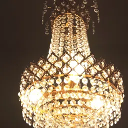 SHRI MAHAL ANTIQUES Gold-Toned Jhumar Textured Ceiling Lamp-image-75