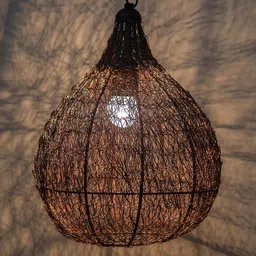 Homesake Copper-Toned Self Design Hanging Light-3