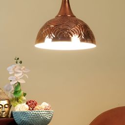 ELIANTE Copper Toned and Black Iron Contemporary Ceiling Lamp-image-69