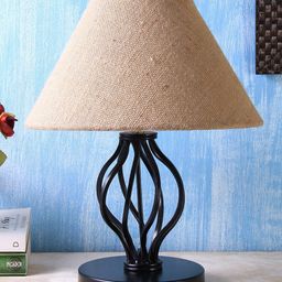 Devansh Beige Solid Traditional Frustum Table Lamp-55