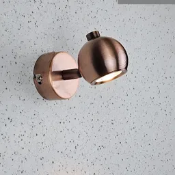 Mufasa Rose Gold Aluminium Contemporary Spherical LED Spot Wall Lamp-picture-11