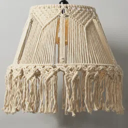Decazone Beige Textured Macrame Ceiling Lamp image 4