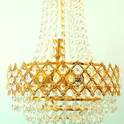 SHRI MAHAL ANTIQUES Gold-Toned Textured Contemporary Ceiling Lamp-image-31