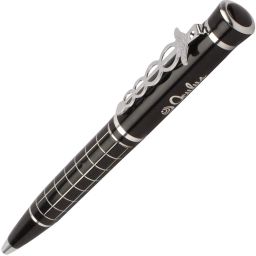 Dr. Choice 8002 Black body with Silver Clip Designed Caduceus Symbol metal Roller Ball Pen-image-37