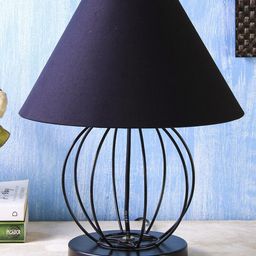 Devansh Black Solid Traditional Frustum Table Lamp image 5