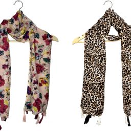 Printed Chiffon Women Multicolor Scarf, Stole, Fancy Scarf-image-99