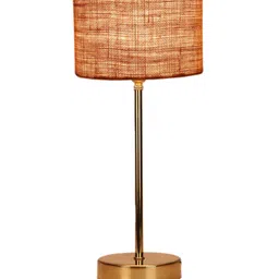 Devansh Beige Textured Metal Table Lamp With Jute Shade image 4