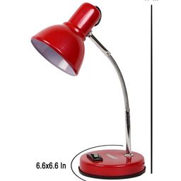 MFD HOME FURNISHING Red Solid Traditional Table Lamp image 3