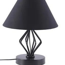 Devansh Black Solid Traditional Table Lamp image 2