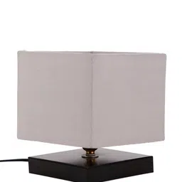 Devansh Grey Solid Contemporary Square Table Lamp image 2