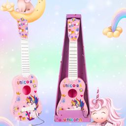 Unicorn Theme 4 String Guitar Easy-to-Hold Thin Frets Low String Musical-image-83