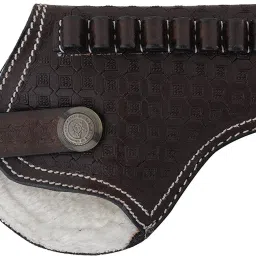 Leather .32 Bore Revolver Cover, 17 cm x 11 cm Racquet Carry Case/Cover Free Size-picture-13