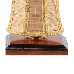 Devansh Brown Solid Bamboo Column Lamp image 5