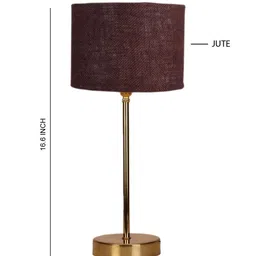 Devansh Brown Jute Shade Table Lamp image 2