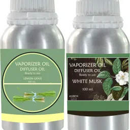 Veena Combo Lemongrass & White Musk Aroma Diffuser Oil, 100ml Long-Lasting Fragrance Room, Garden, Bedding Room, Office, Bar Fragrance Diffuser-20