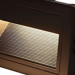 SPARK WORLD Black 2 Pieces Acrylic Textured Rectangle Outdoor Lamp-45