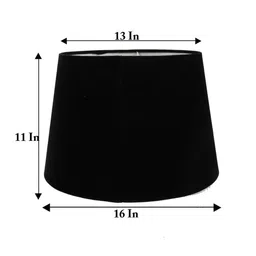 Grated Ginger Black Solid Handcrafted Table Lamp Shade image 5