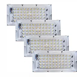 SPARK WORLD White 4 Pieces Rectangle Shaped Outdoor Lamps-image-6