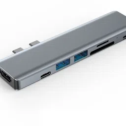 Etzin 7-in-2 USB C Hub with HDTV-compatible 4K Thunderbolt USB Type C Dock USB Adapter image 3