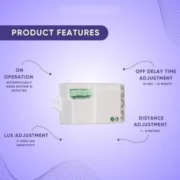 Deoxys Plastic Microwave Motion Sensor Automatic Control Switch Microwave Sensor Smart Kit image 3