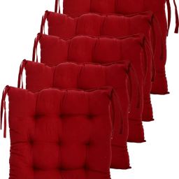 Microfibre Solid Chair Pad Pack of 5-6