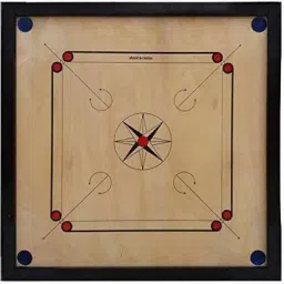 Carom board with Coins & Striker (Design May be vary) 26 inch (Multicolor) 45 cm Carrom Board-image-13