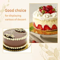 drapenza 20 Pcs Round Cake Base Board Set | 7 8 9 10 inch- 5 Pcs Each MDF Cardboard Paper Cake Server image 3
