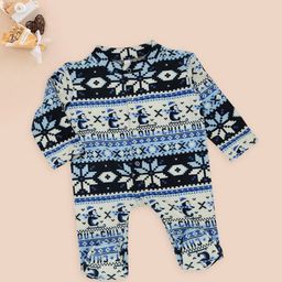 MeeMee Infant Snow Printed Winter Sleepsuit-image-48