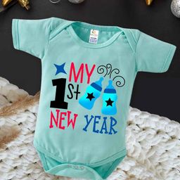 Babywish Infants New Year Printed Cotton Bodysuit-image-62