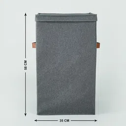 Home Centre Regan Farmlyn Fabric Foldable Laundry Hamper with Lid image 2
