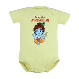 FFLIRTYGO Infant Kids Janmashtmi Special Graphic Printed Pure Cotton Bodysuit-image-64