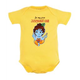 FFLIRTYGO Infant Kids Janmashtmi Special Graphic Printed Pure Cotton Bodysuit-image-61