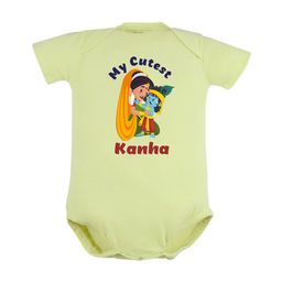 FFLIRTYGO Infant Kids Janmashtmi Special Graphic Printed Pure Cotton Bodysuit-image-58