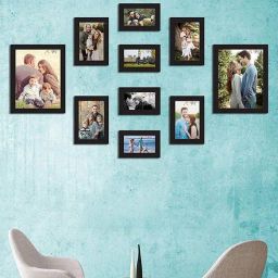 art street Ellie Set Of 10 Black Wood Collage Photo Frames-picture-36