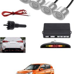 4Silver Parking Sensor With LED Display Increased Safety For Car-13 Universal 4 Silver Reverse Parking Sensor With LED Display For Cars-13 Parking Sensor-image-53