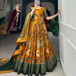 Self Design Semi Stitched Lehenga Choli-image-19