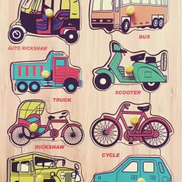 Wooden Transport Puzzle Board for Kids 3+Y ( Pack of 1 Pc)-image-12