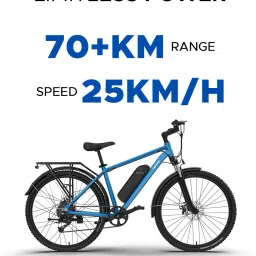 emotorad T-Rex Pro MTB|Handlebar with Integrated Display, Light and Indicators|Ocean Blue 27.5 inches 7 Gear Lithium-ion (Li-ion) Electric Cycle image 5