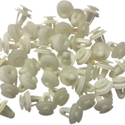 White Universal Push-Type Car Button |Secure Bumper, Roof, Fender, Mat &Door Pad Fastener-14