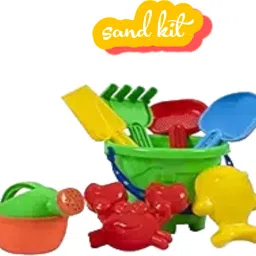 Sand Game Castle Building Plastic Beach Toy Set for Kids (Multicolor) Rattle-22