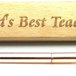 Luxrious Copper Crown Head twister ball pen with Wooden Box engraved (WORLD'S BEST TEACHER) theme, Gift for Teachers & Professors. Pen Gift Set-image-14