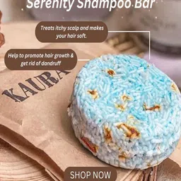 KAURA Serenity Shampoo Bar Enriched With Cocoa Butter & Shea Oil For Frizz Control- 55 g image 5