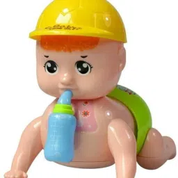 Crawling Baby Toy with Music, Lights & Bottle – Cute Helmet Doll for Kids12-image-88