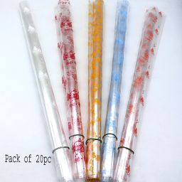 Printed Transparent Cellophane Sheets Pack of 20 Large 20X30 Inch For Gift Packing, Baskets Hampers, Flowers Bunch Wrapping Gift Wrapper-25