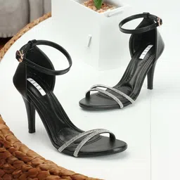 ELLE Embellished Ankle Loop Slim Heels-31