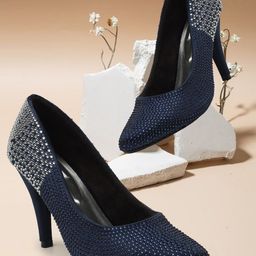 ELLE Pointed Toe Pumps Slim Heels-30