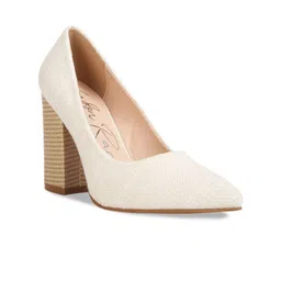 London Rag Textured Block Heel Pumps image 1