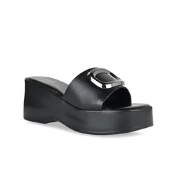 Rocia Open Toe Embellished Detail Flatform Heels-36