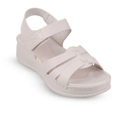 Metro Textured Open Toe Flatform Heels-74